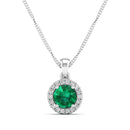 14K White Gold - Emerald