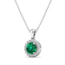 14K White Gold - Emerald
