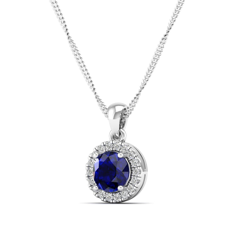 14K White Gold - Sapphire