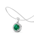 14K White Gold - Emerald