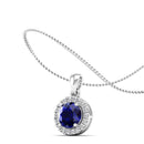 14K White Gold - Sapphire