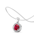 14K White Gold - Ruby