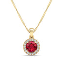 14K Yellow Gold - Ruby