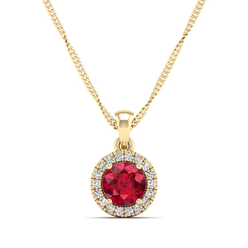 14K Yellow Gold - Ruby