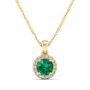 14K Yellow Gold - Emerald