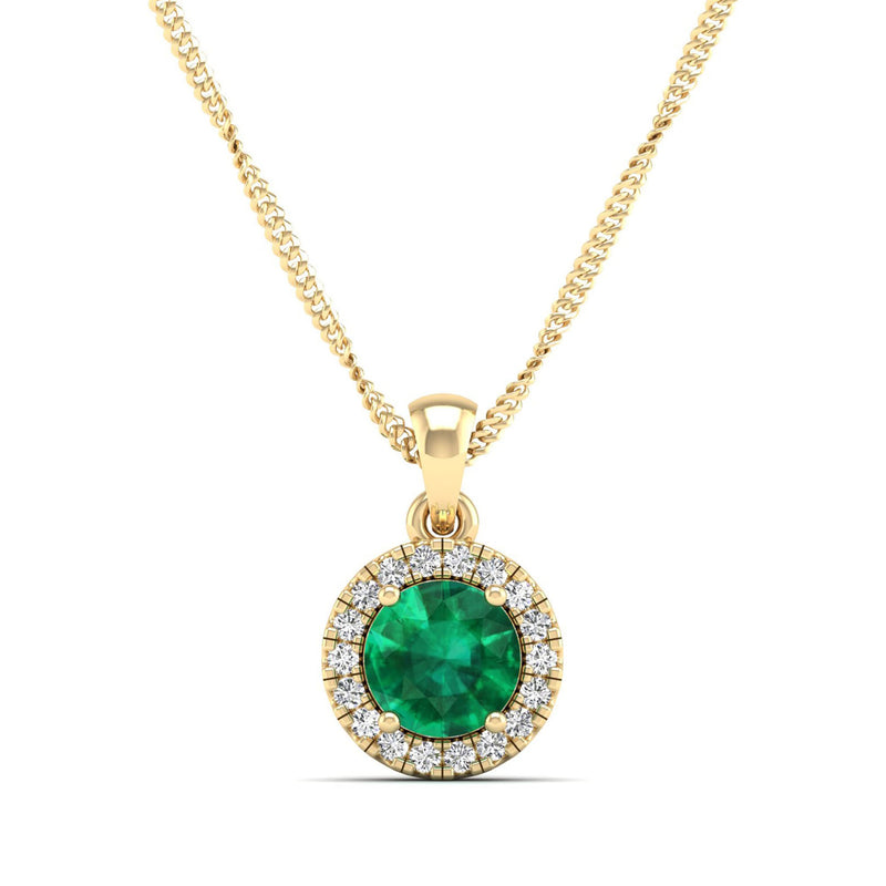 14K Yellow Gold - Emerald