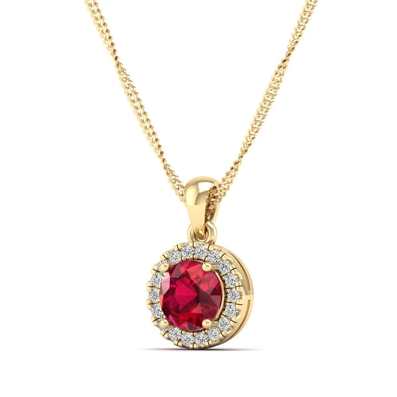 14K Yellow Gold - Ruby