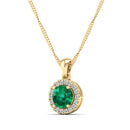 14K Yellow Gold - Emerald