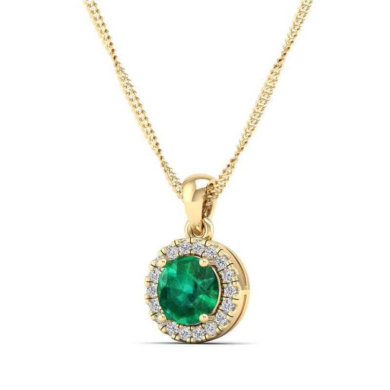 14K Yellow Gold - Emerald