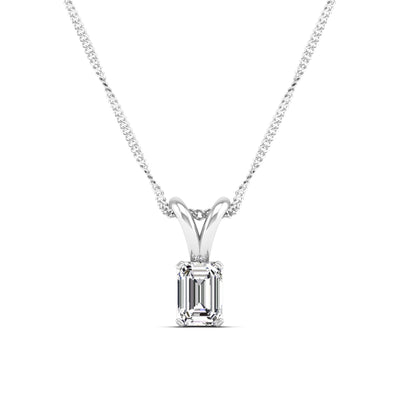 Emerald Lab Grown Diamond Pendant