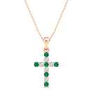 14K Rose Gold - Emerald