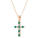 14K Rose Gold - Emerald