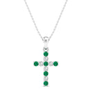 14K White Gold - Emerald