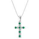 14K White Gold - Emerald