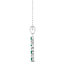 14K White Gold - Emerald