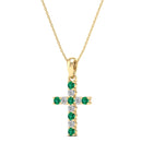 14K Yellow Gold - Emerald