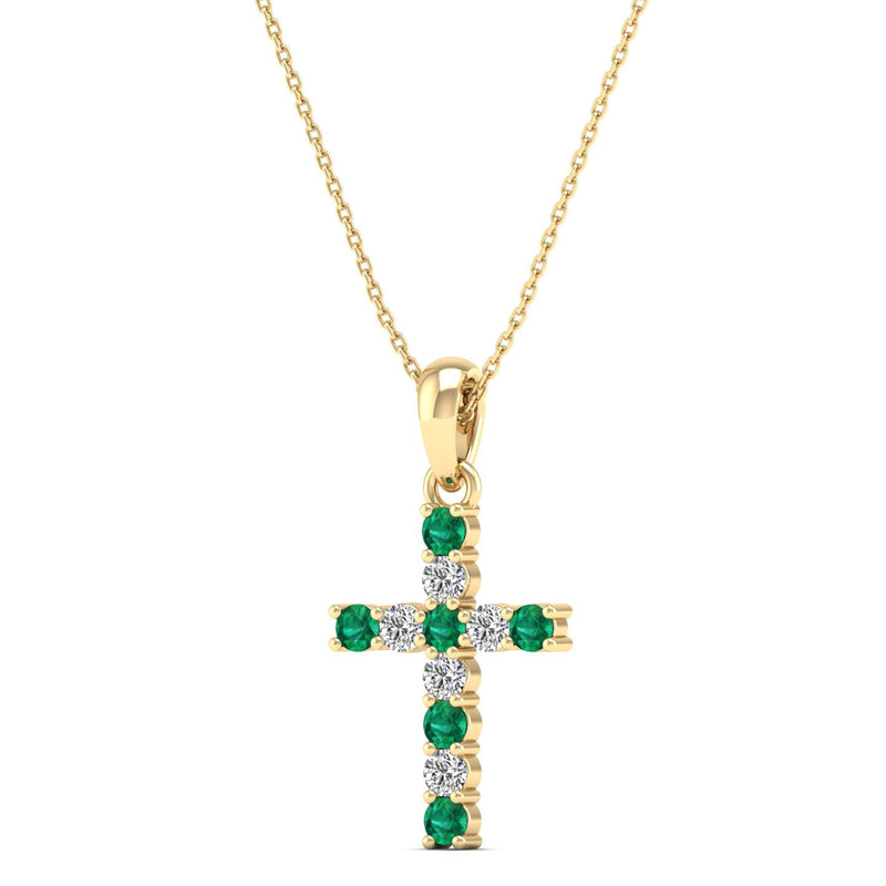 14K Yellow Gold - Emerald