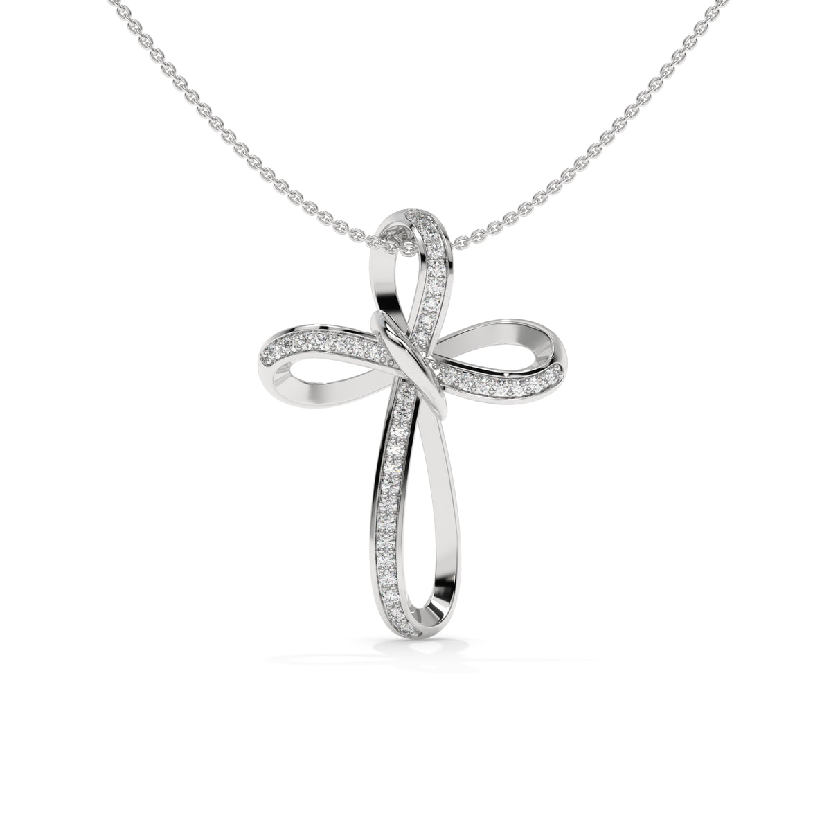 Infinity Cross Lab Diamond Pendant – Milano
