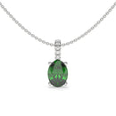 14K White Gold - Emerald