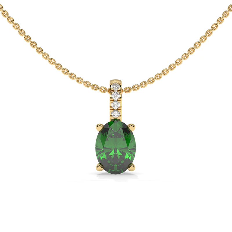 14K Yellow Gold - Emerald