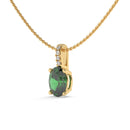 14K Yellow Gold - Emerald