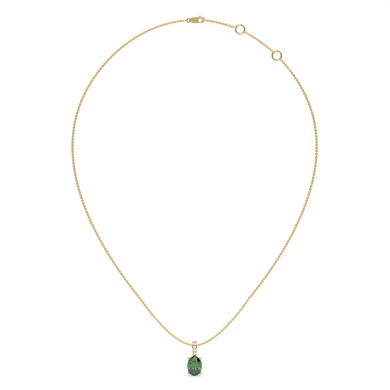 14K Yellow Gold - Emerald