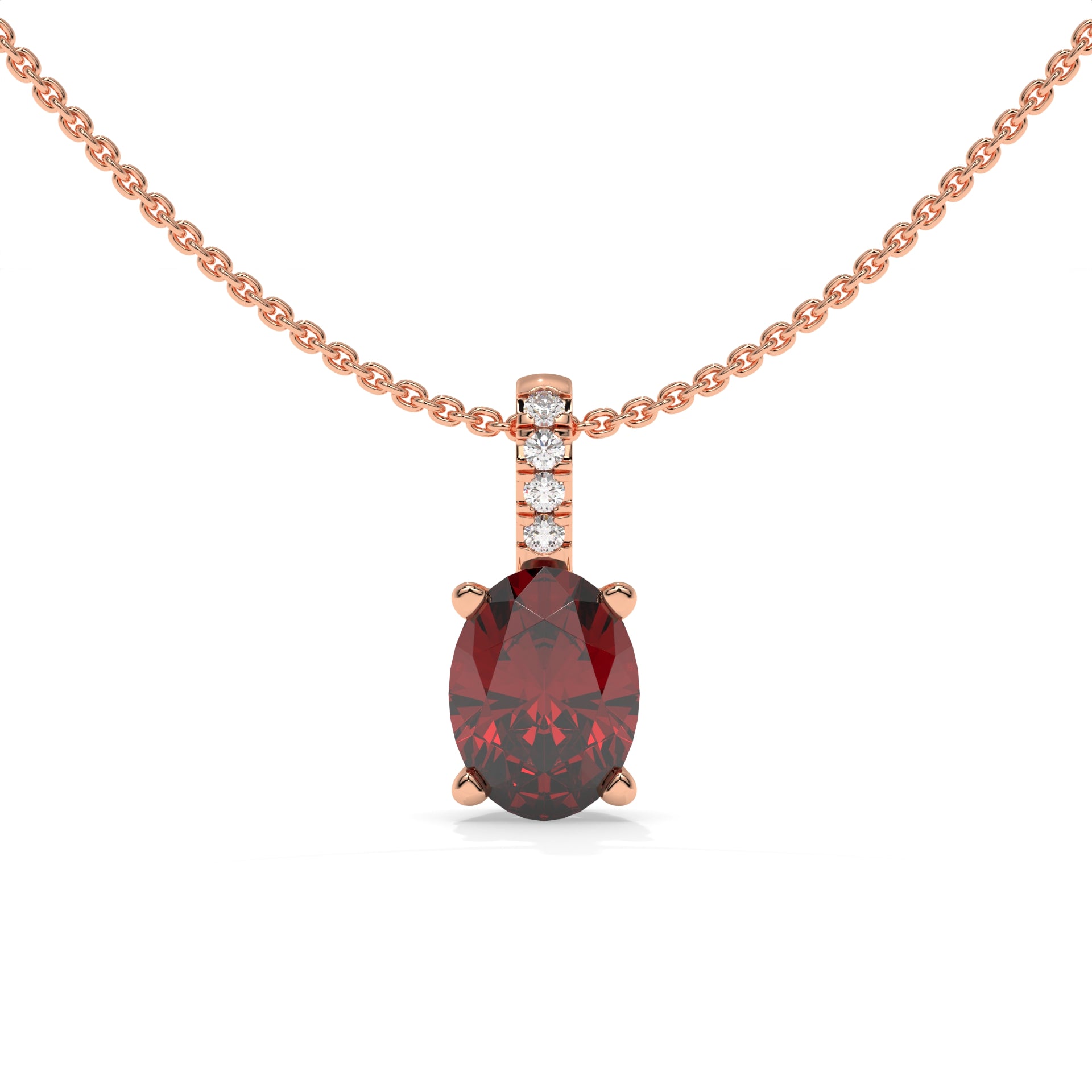 14K Rose Gold - Ruby
