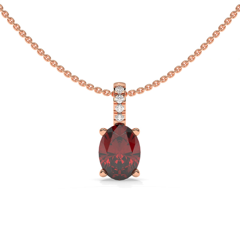14K Rose Gold - Ruby