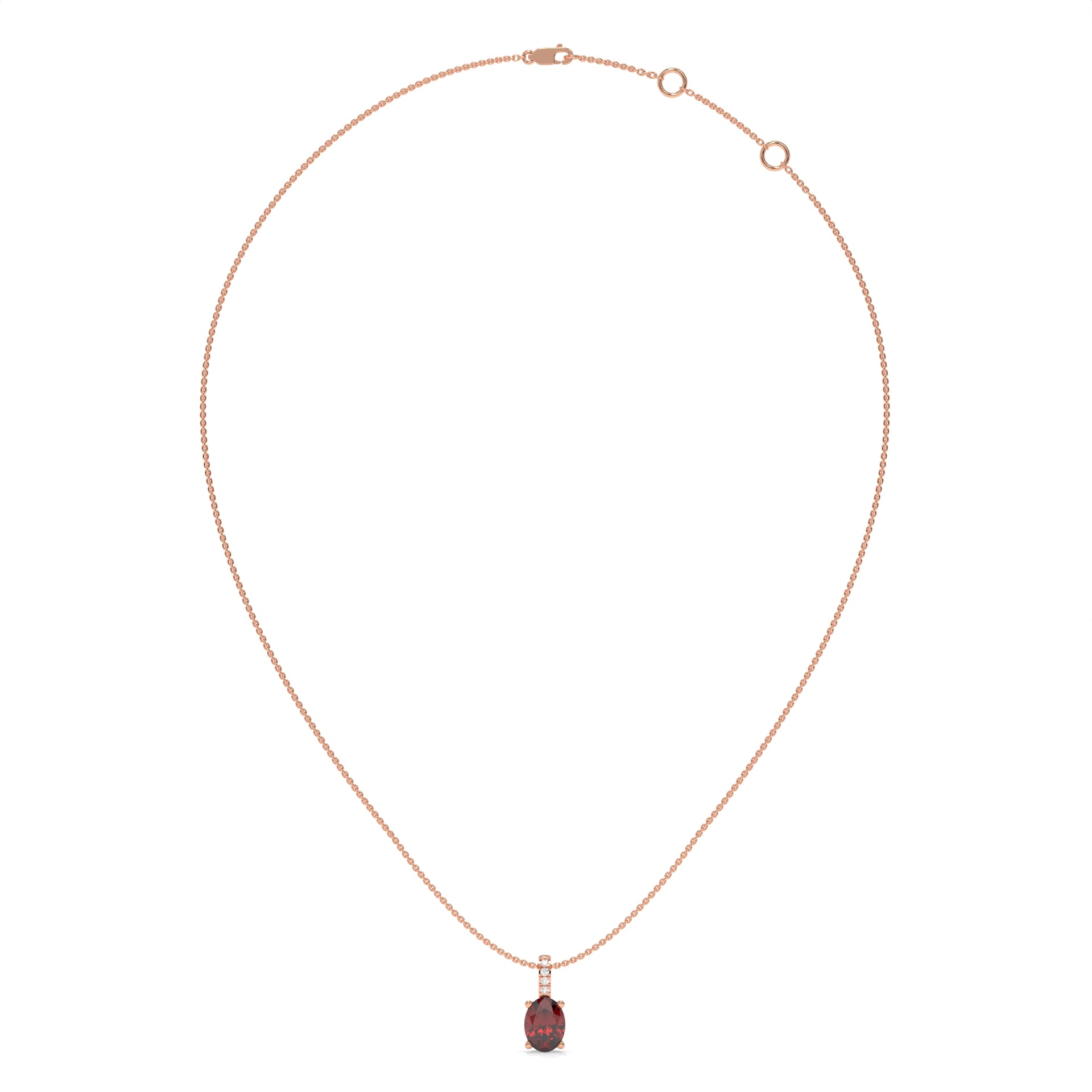 14K Rose Gold - Ruby