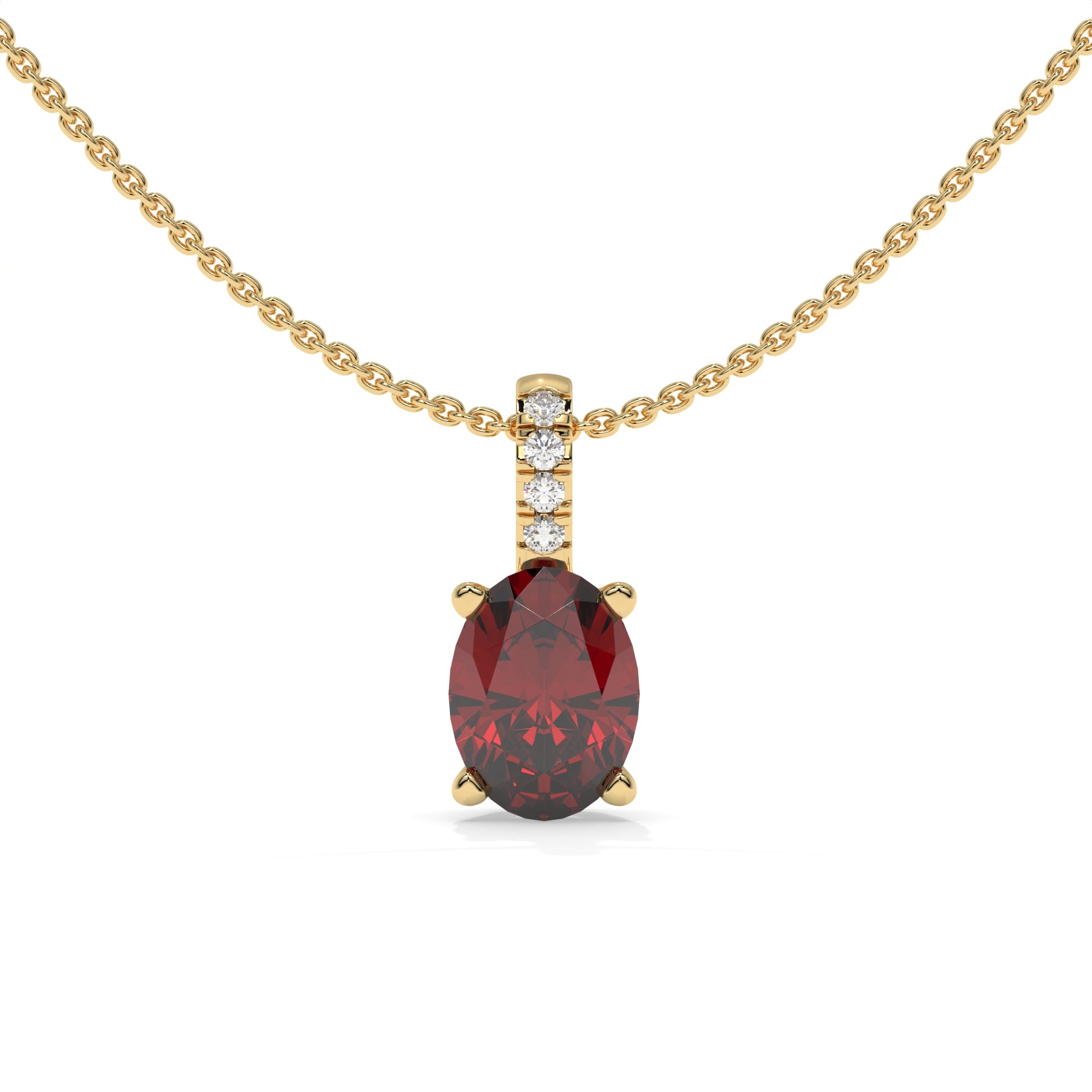 14K Yellow Gold - Ruby