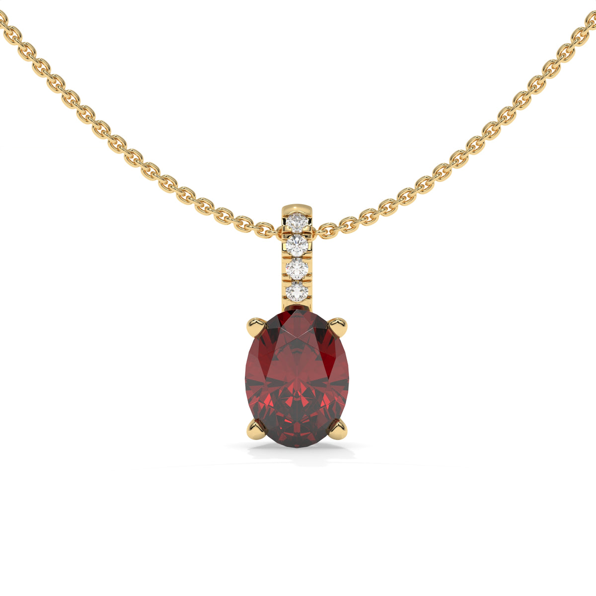 14K Yellow Gold - Ruby