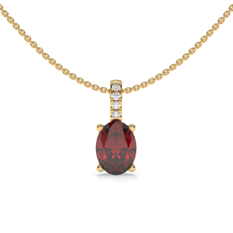 14K Yellow Gold - Ruby
