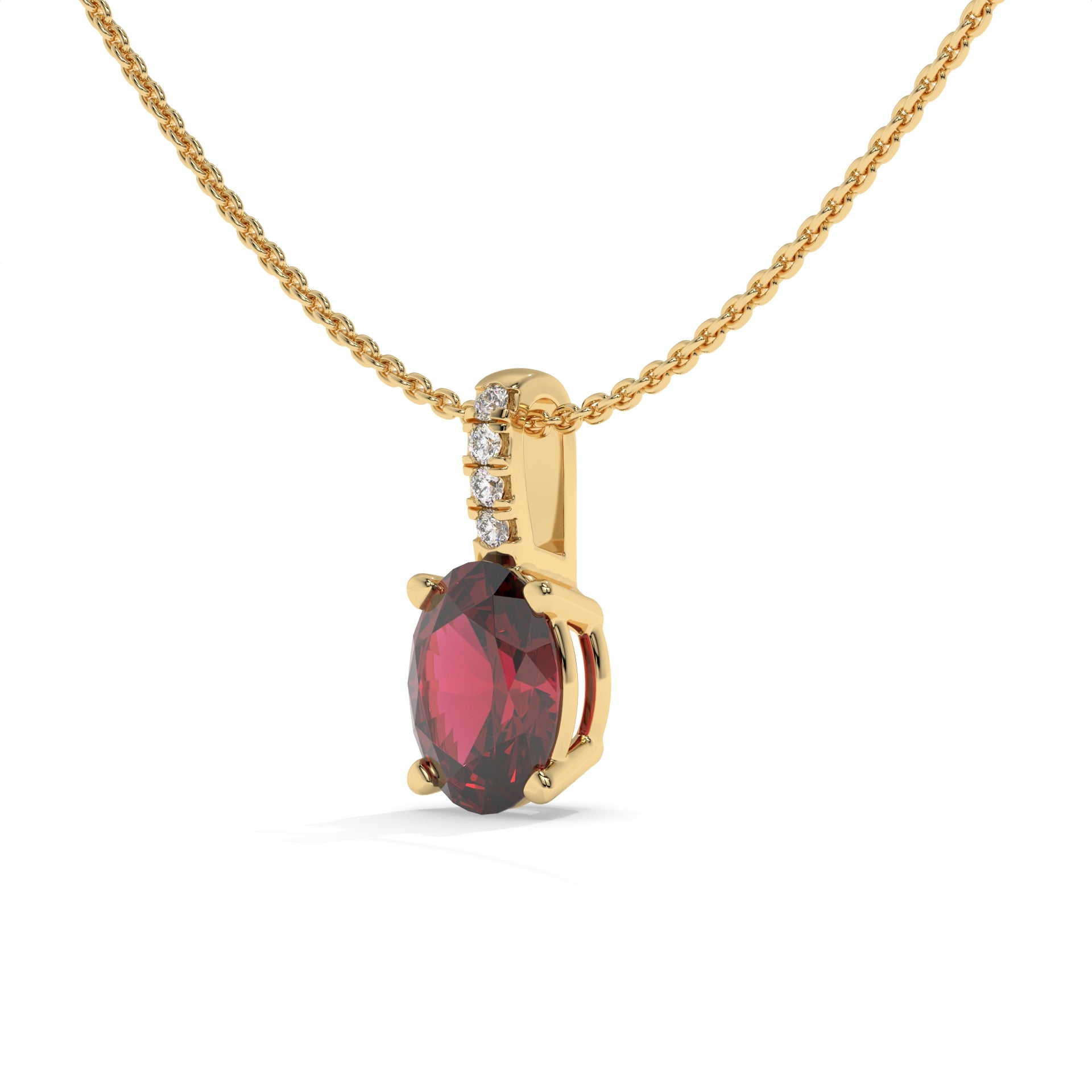 14K Yellow Gold - Ruby