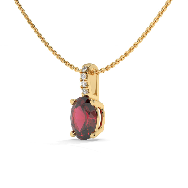 14K Yellow Gold - Ruby