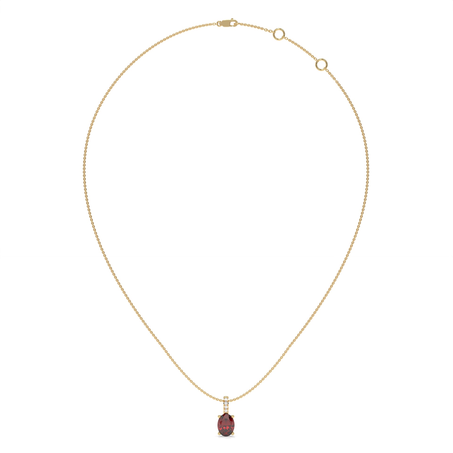 14K Yellow Gold - Ruby
