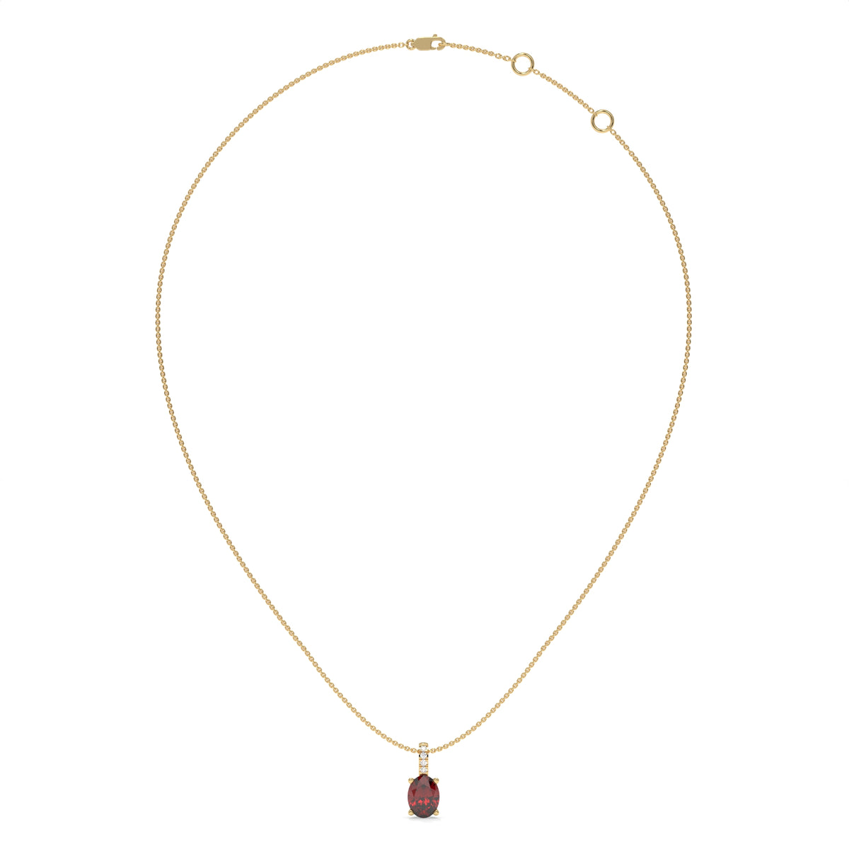 14K Yellow Gold - Ruby