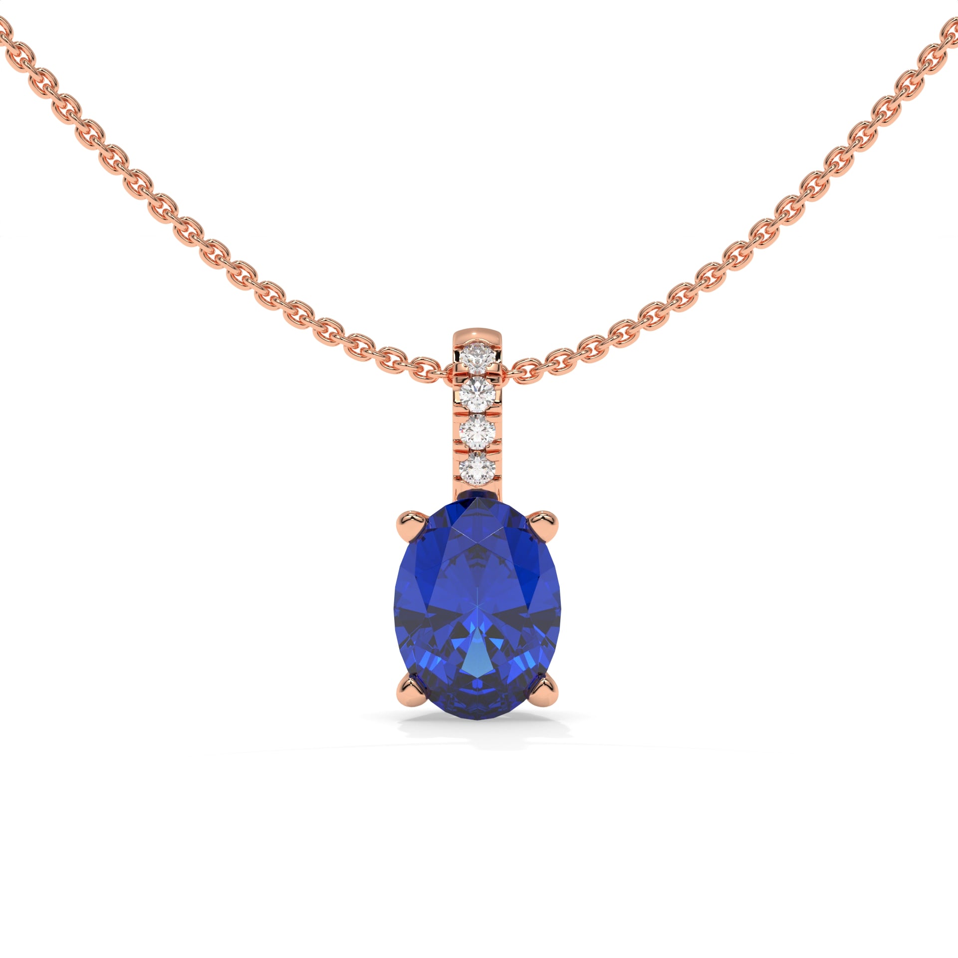 14K Rose Gold - Sapphire