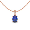 14K Rose Gold - Sapphire