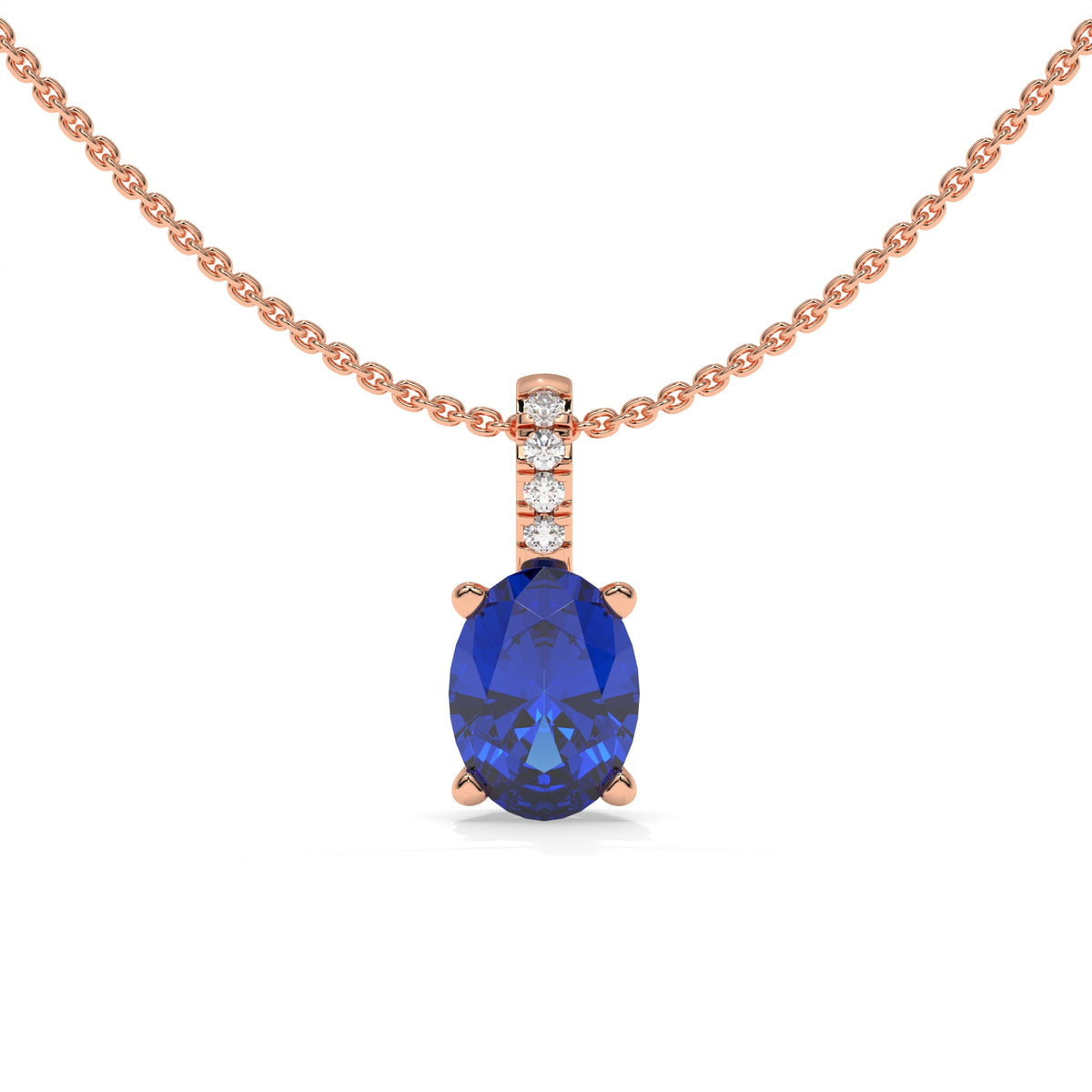 14K Rose Gold - Sapphire