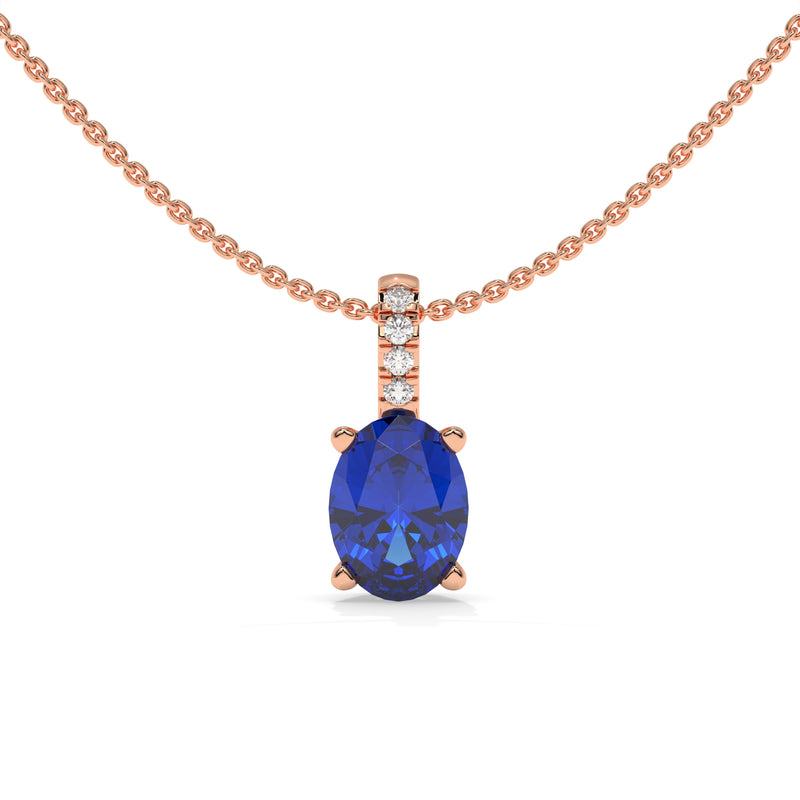 14K Rose Gold - Sapphire
