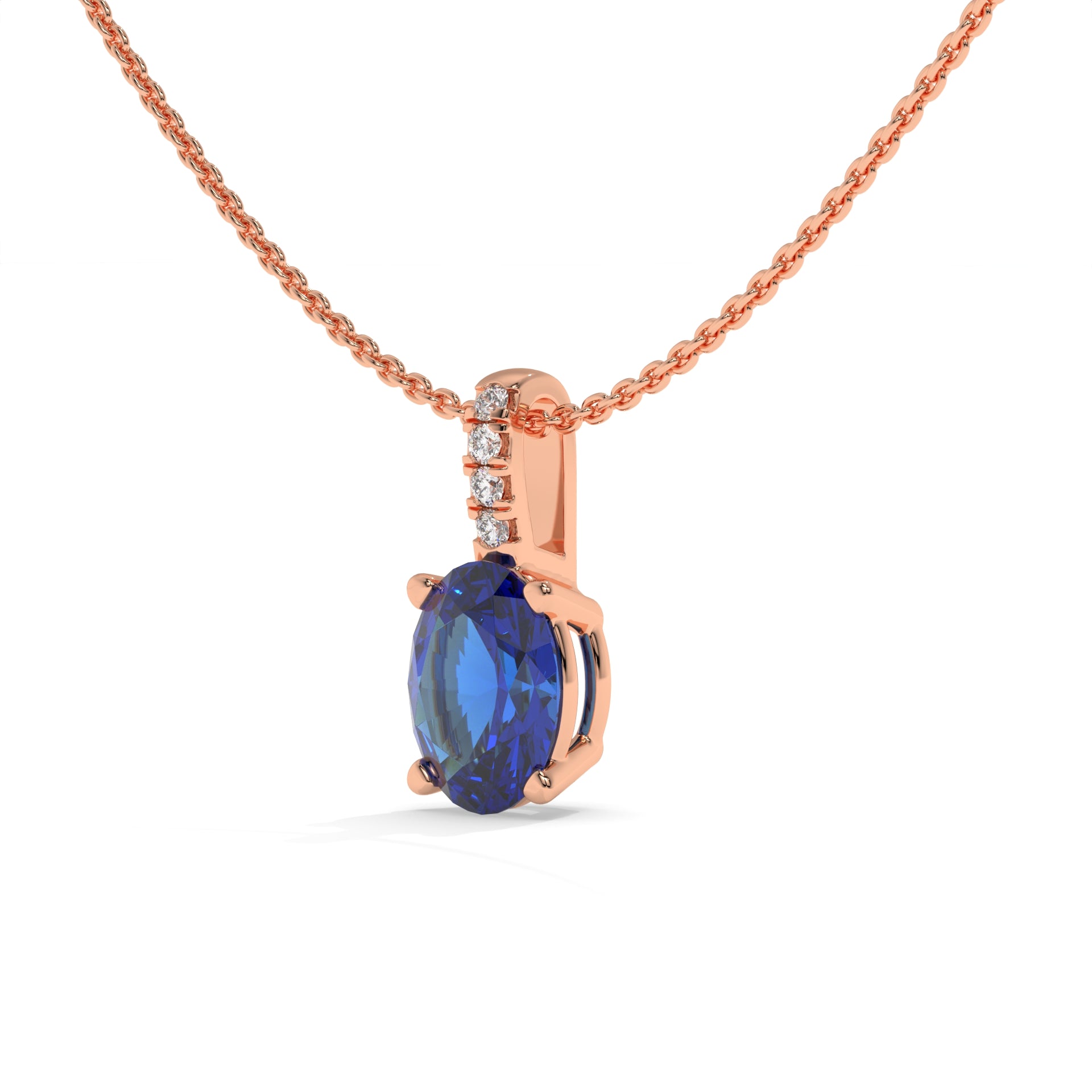 14K Rose Gold - Sapphire