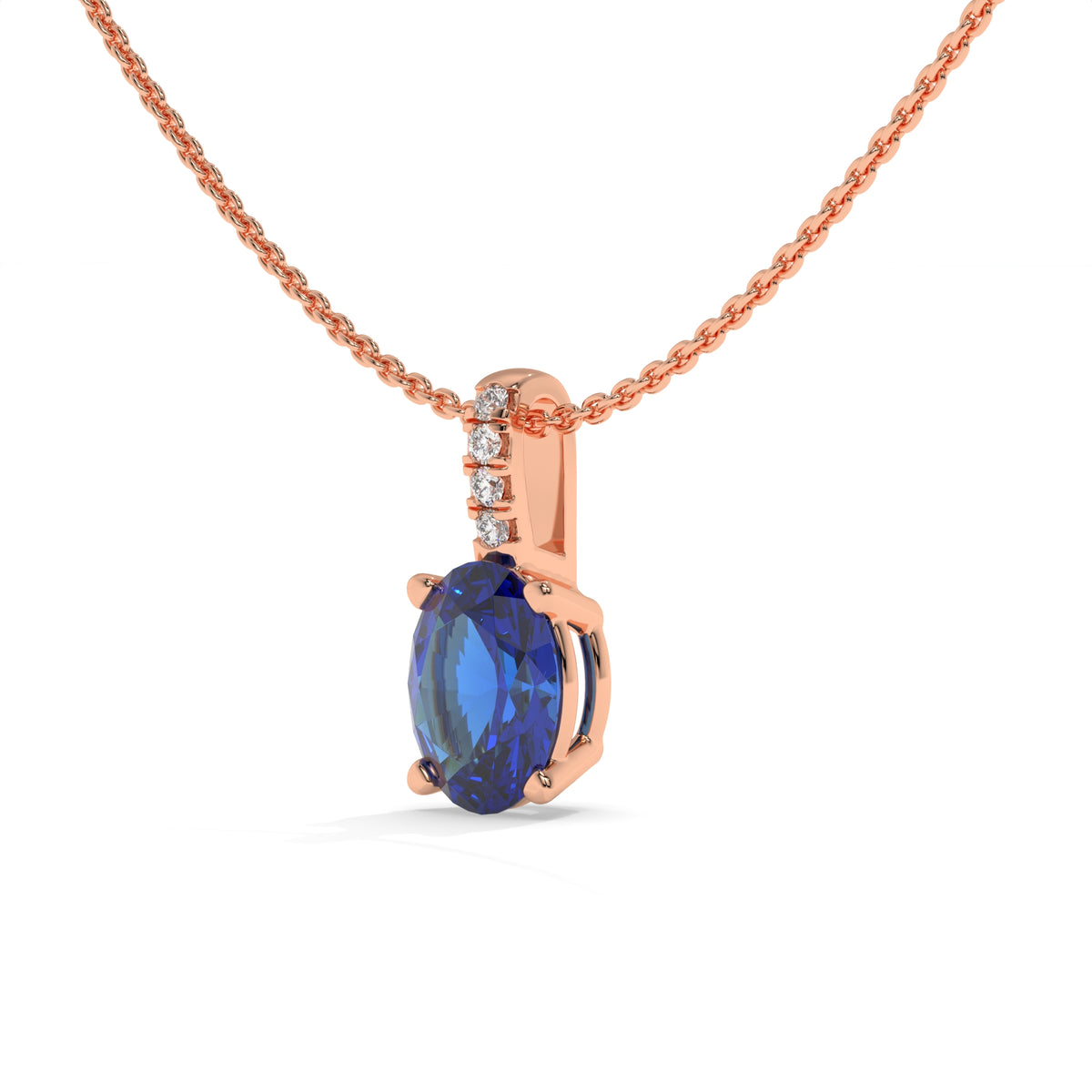 14K Rose Gold - Sapphire