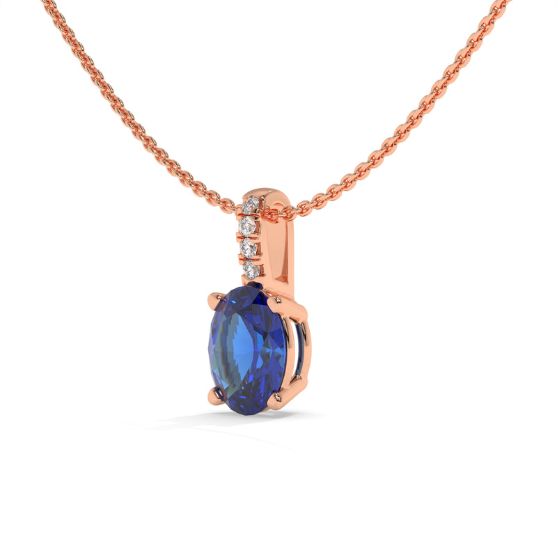 14K Rose Gold - Sapphire