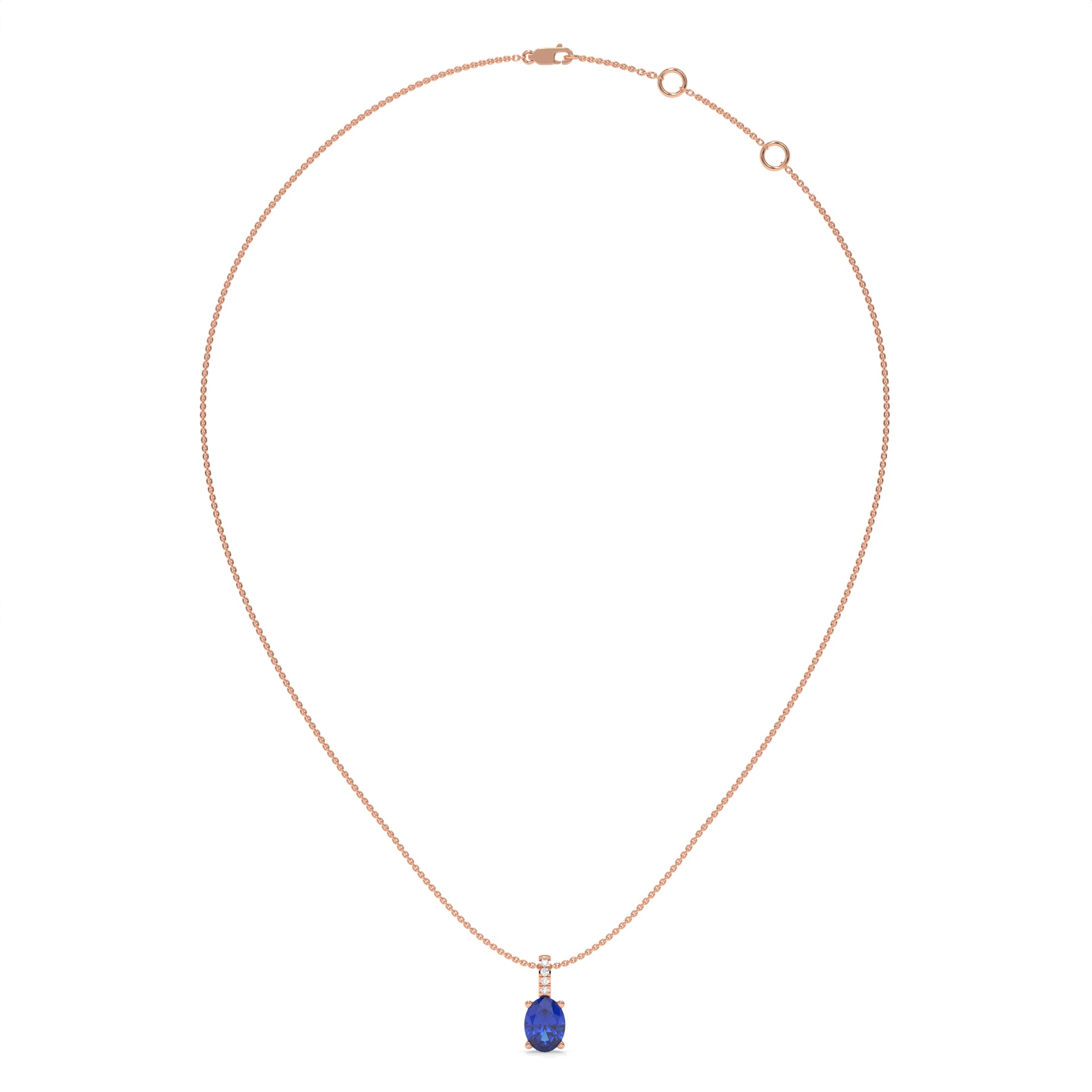 14K Rose Gold - Sapphire