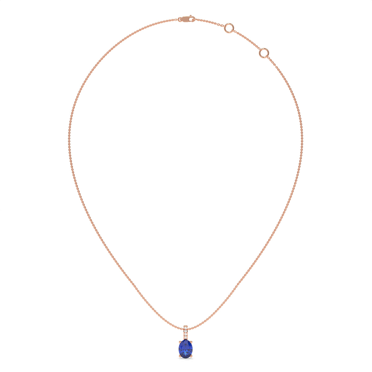 14K Rose Gold - Sapphire