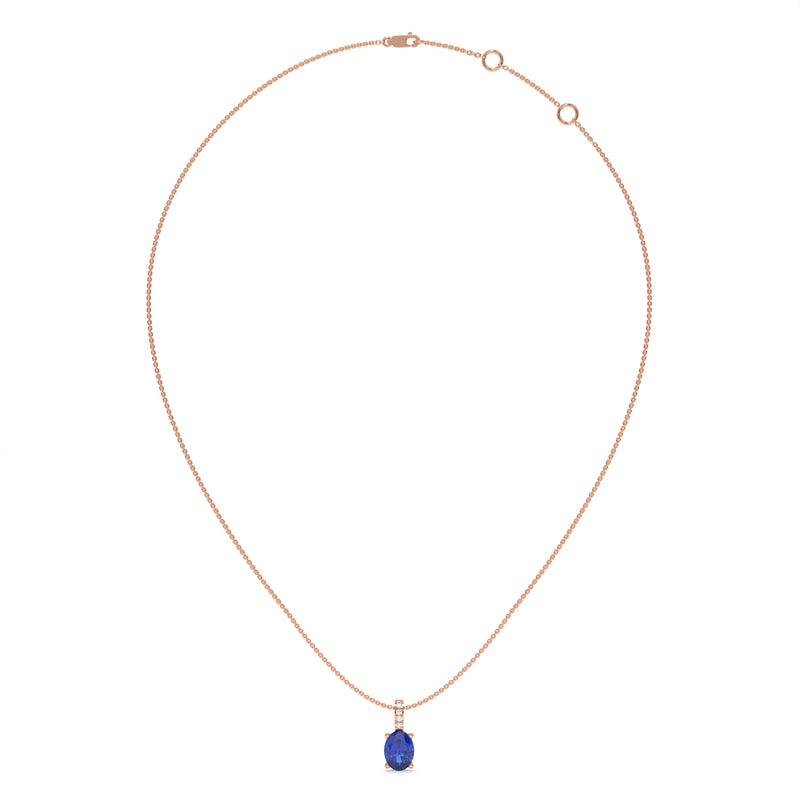 14K Rose Gold - Sapphire