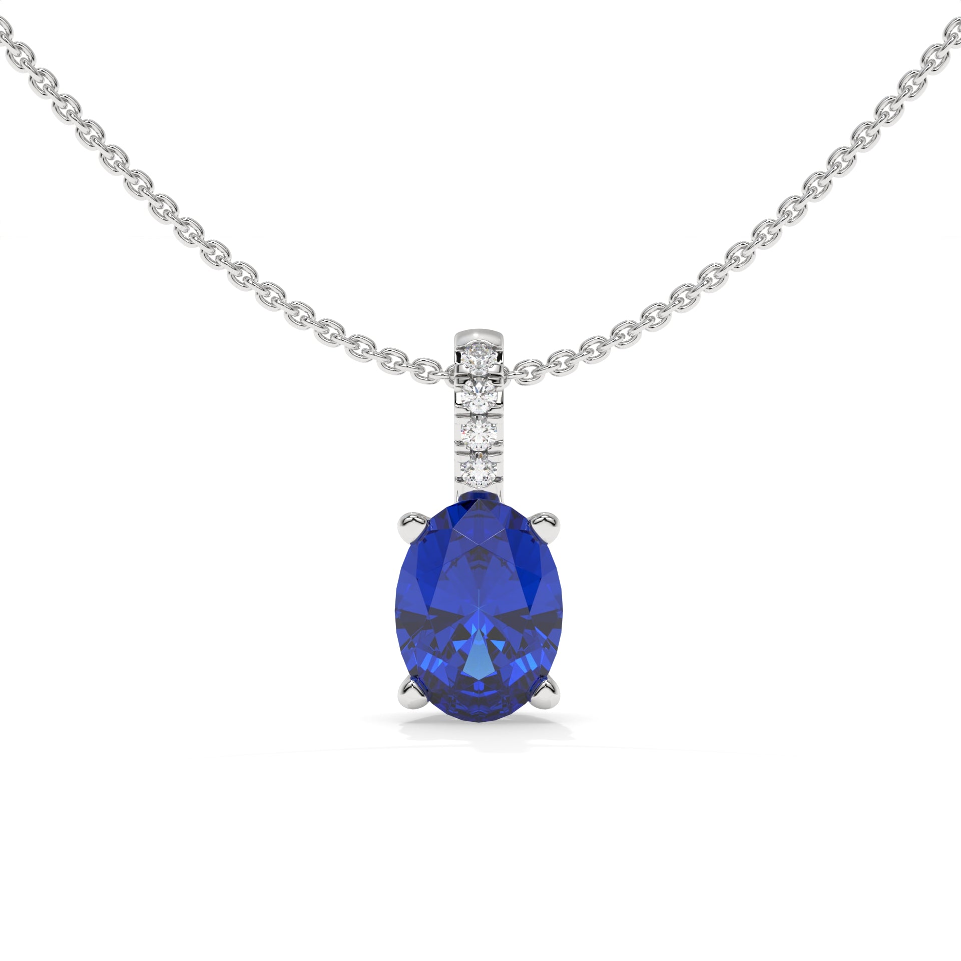 14K White Gold - Sapphire