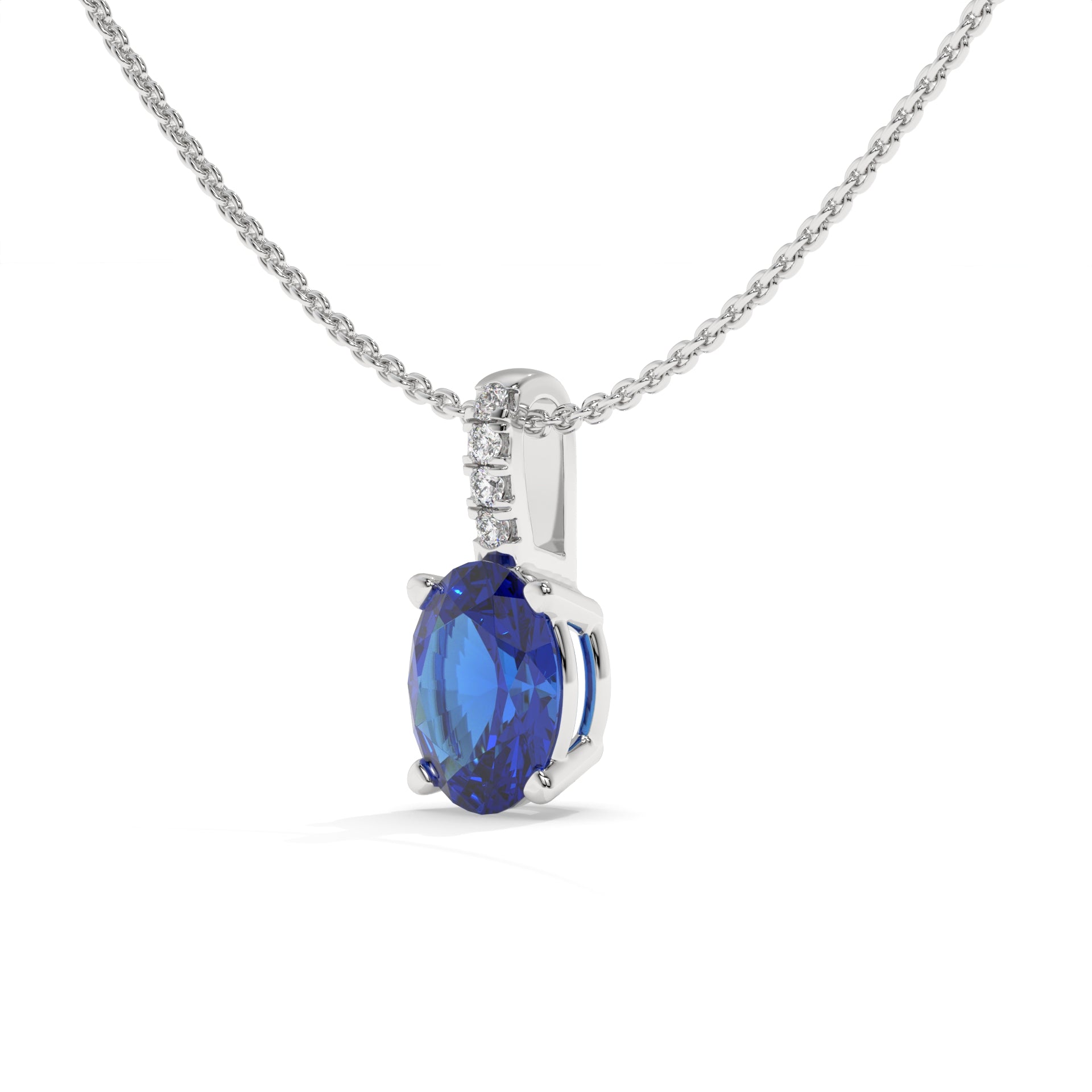 14K White Gold - Sapphire