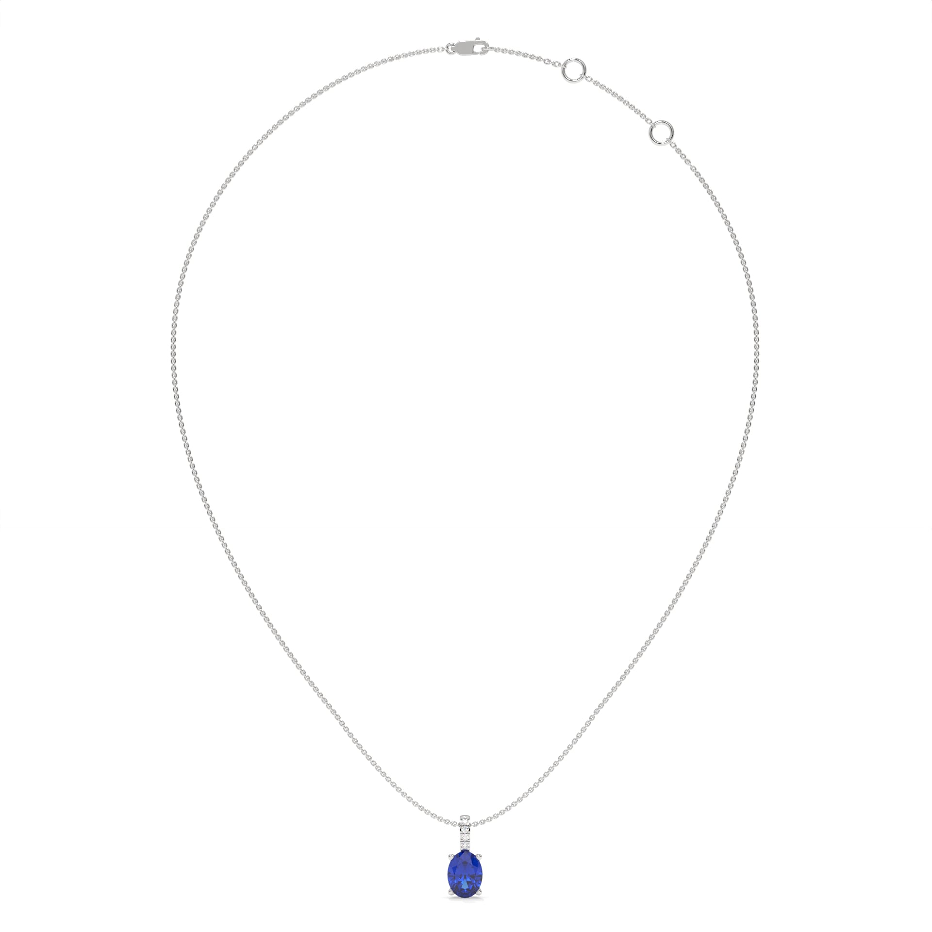 14K White Gold - Sapphire