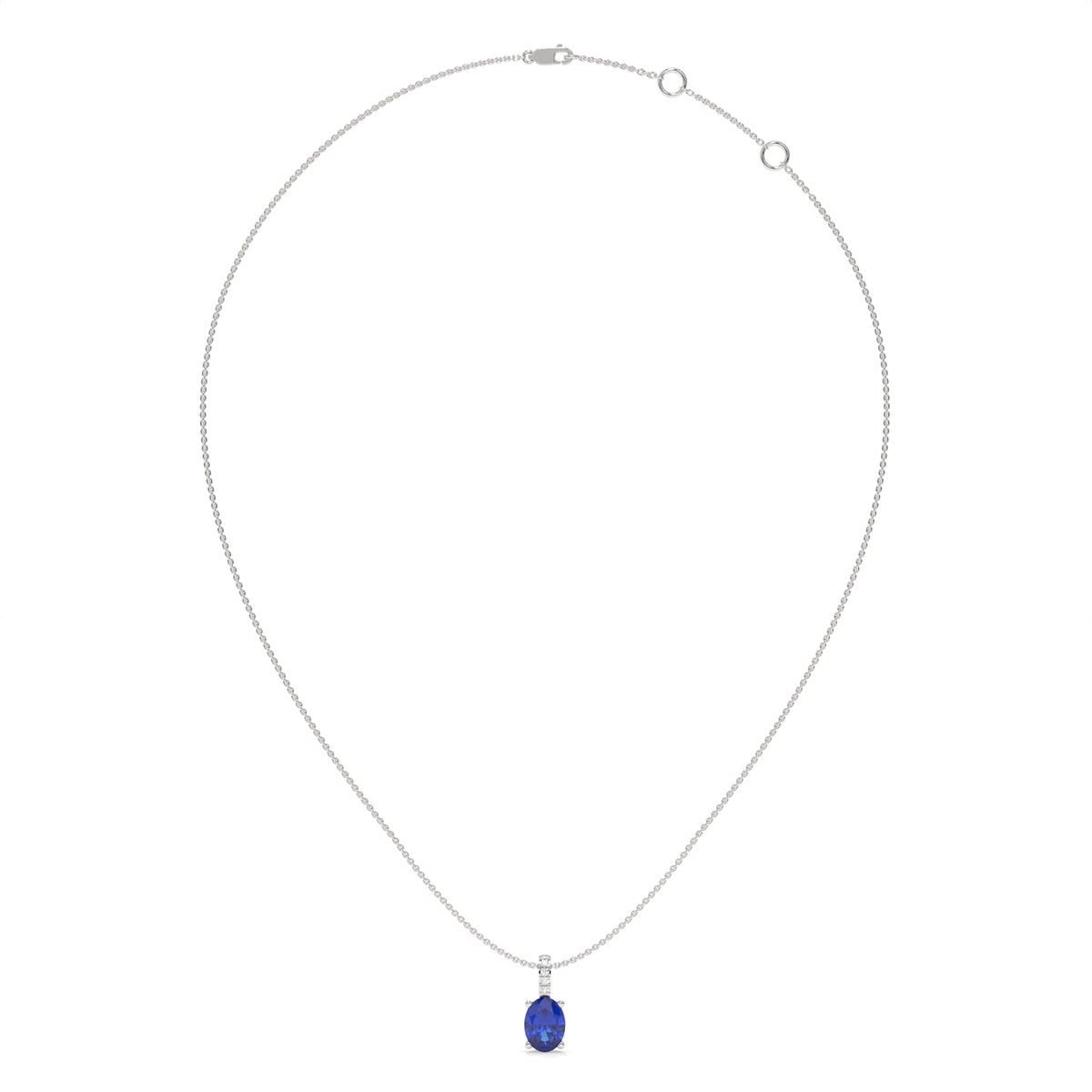 14K White Gold - Sapphire
